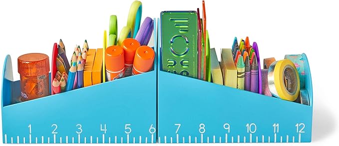 Hand2Mind Junior Flexible Modular Desk Organizer - Top Organizer with Pencil Holder, Teacher & School Supplies
