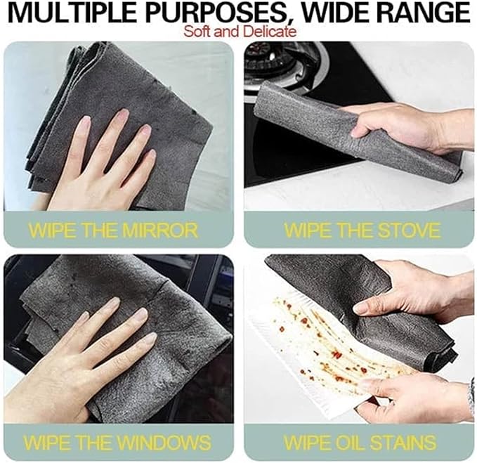 2023 New Thickened Magic Cleaning Cloth, Reusable Thicken Magic Fiber Microfiber Cleaning Cloth, Cleaning Cloths Rags for House Washable, Lint Free Microfiber Cleaning Cloth for TV Cars Windows (20PC)