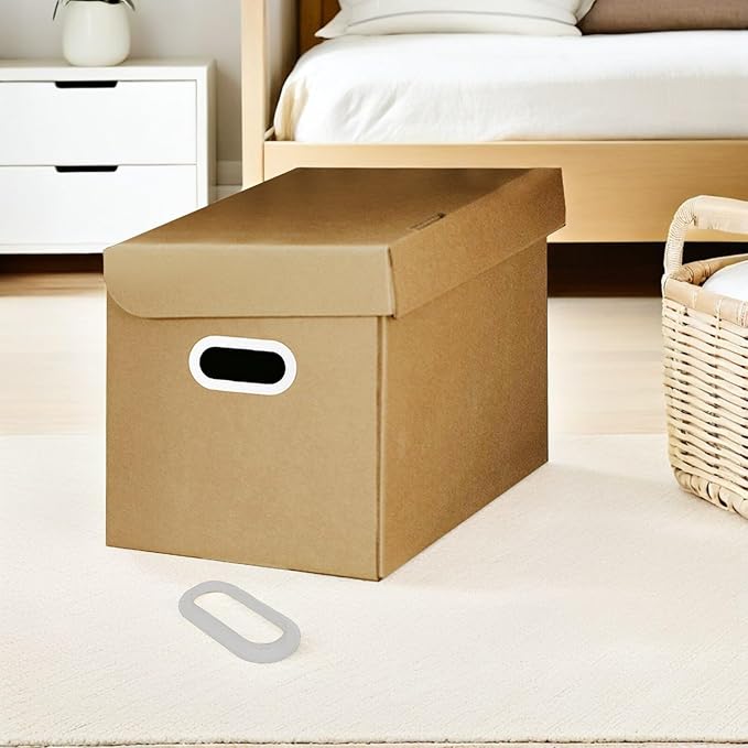 NUOBESTY 10pcs Plastic Box Handles Heavy Duty Carry Straps for Moving and Storage, Corrugated Carton Grip for Organizing Storage Bins and Carry Bags