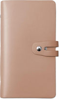 RFID Credit Card Holder, Leather Business Card Organizer with 96 Card Slots, Credit Card Case for Managing Your Different Cards and Important Documents to Prevent Loss or Damage (Khaki)