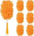 6Pcs Reusable Duster Refill Compatible with Swiffer Hand Duster +1 Handle, 360 Heavy Duty Duster Refills for Cleaning, Office, Ceiling Fan (6PCS+1Handle)