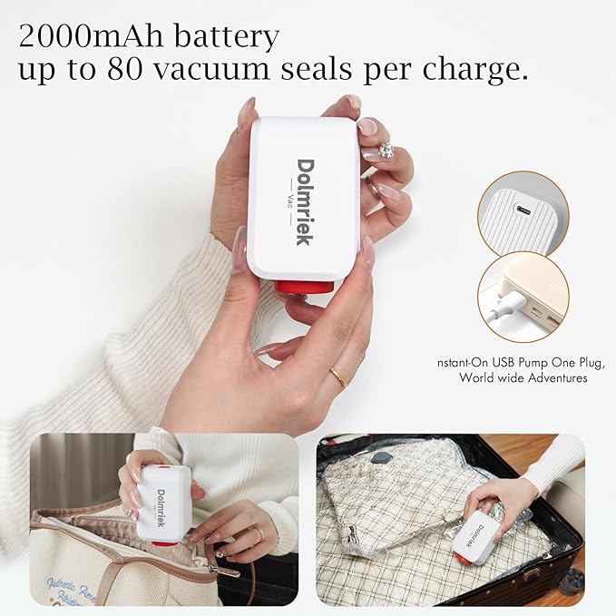 Travel Vacuum Storage Bags with USB Electric Pump, 12 Pack Compression Seal Bags for Luggage and Suitcase, Space Saver for Clothes and Clothing