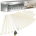 Beige Cord Hider, 212.6in Cord Covers for 1-2 Wires on Wall, Paintable Wire Hider Wire Covers for Cords on Walls, Easy Set-up Cable Hider Cable Raceway to Hide Cords on Wall, W0.59 H0.4in, Beige