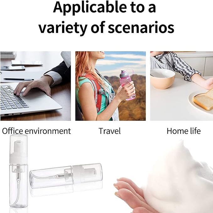 3pcs Foam Bottle Dispenser, Refillable Soap Dispenser with Transparent Empty Spray Bottles Foaming Hand Soap Dispenser Bottles 200ml/7OZ Foam Pump Dispenser Bottle