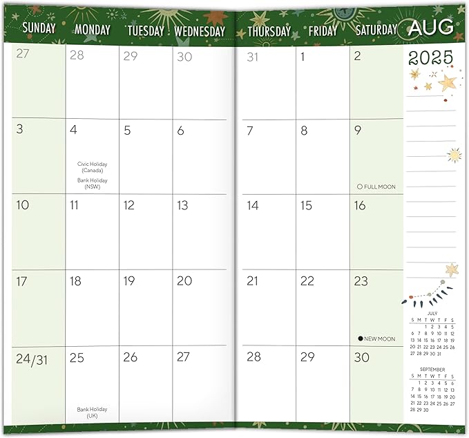 2026 Monthly Pocket Planner, 2-Year Calendar Book (24-Month): January 2026 – December 2027, Purse Size 6.5" x 3.5", Galaxy
