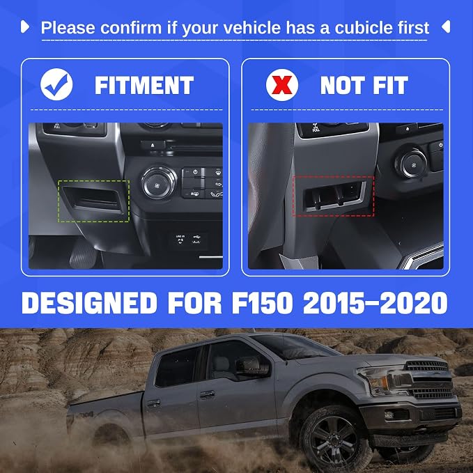 EDBETOS Center Console Drawer Organizer for 2015-2020 Ford F150 Accessories | Hidden Storage Tray, Cubby Drawer Insert Box, Interior Armrest Organizer, Extra Compartment