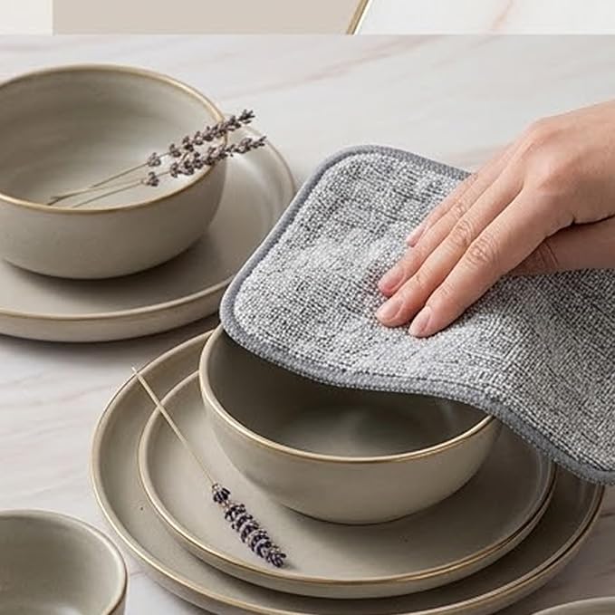 30PCS Double Side Non Scratch Wire Dishcloths,Reusable Multipurpose Wire Dishwashing Rags for Wet and Dry,Reusable Metal Scrubbing Pads Sponge Cloths for Kitchen, Sinks, Pots, Pans (Style B,10pcs)
