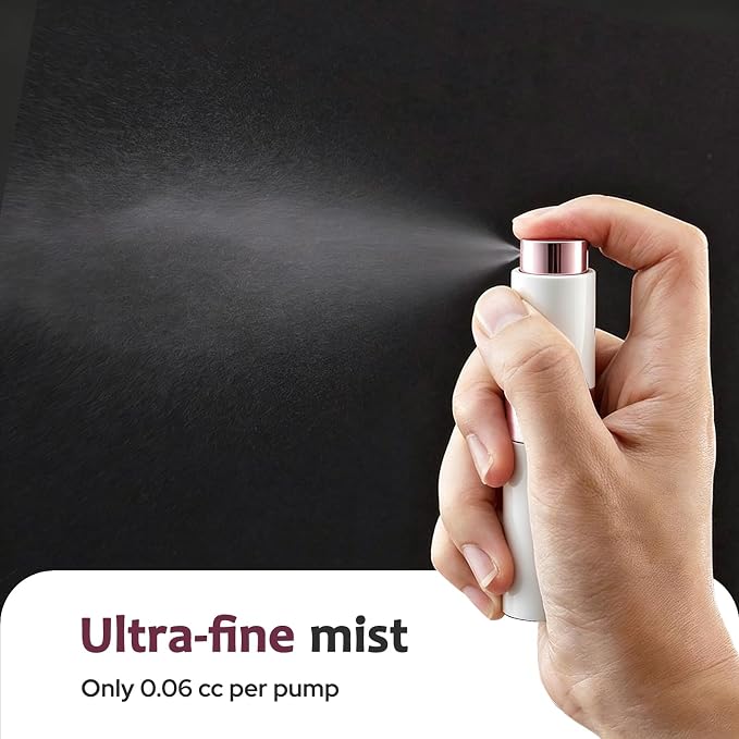 LISAPACK 8ML Atomizer Perfume Spray Bottle for Travel (3 PCS) Empty Cologne Dispenser, Portable Sprayer (White)