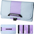OPENMOON Multi-Purpose Storage Organizer, Tri-Fold Design, 5 Compartments, Splash-Proof, for Cables, Toiletries, Makeup (Blue + Purple)
