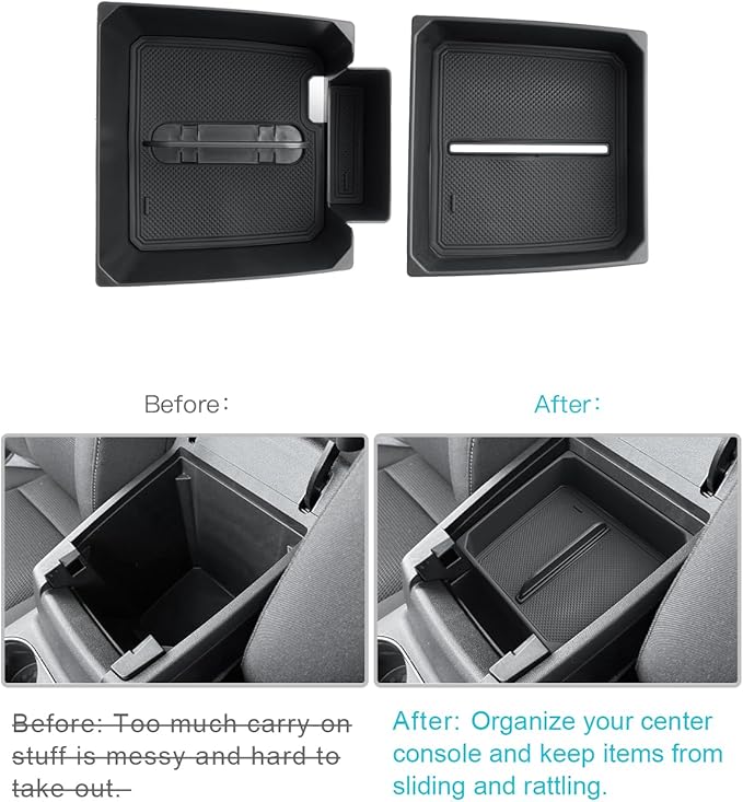 CDEFG for 2023-2025 Colorado Canyon Center Console Organizer Tray for 2023-2025 Chevy Colorado GMC Canyon Middle Console Organizer Armrest Storage Box 2024 Colorado 2025 Canyon Truck Accessory,2PCS