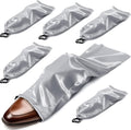Ersmak 6 Pack Shoe Bags for Travel - Satin Shoe Bag with Drawstring - Grey Shoe Storage Bags for Protecting Storage Shoes - 17.7 x 7.9 In