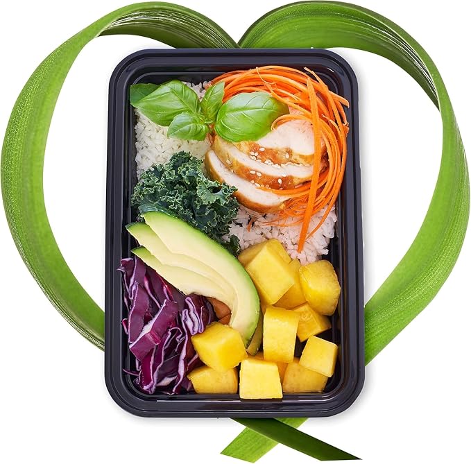 Igluu Meal Prep Containers Reusable (30 Pack) 1 Compartment – 28oz | Food Containers with Lids – Stackable, Microwave, Freezer & Dishwasher Safe – BPA-Free