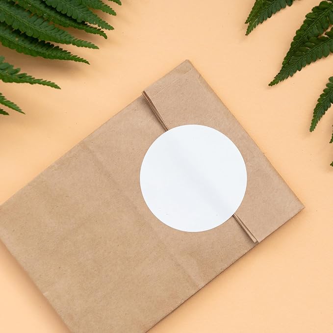Hybsk White Permanent Color-Code Dot Stickers Round Semi Gloss Paper Stickers Adhesive Label (4 inch)