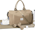 Gym Bag for Women Men Duffle Bags for Travel with Shoe Compartment Shoulder Weekender Overnight Carry on Tote Bags for Airplane Beach Bag Workout Yoga Sport Swimming Khaki