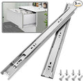 5 Pair Stainless Steel Full Extension Ball Bearing Drawer Slides 8 10 12 14 16 18 20 22 24 Inch 100 LB Load Capacity Side Mount Cabinet Rails Dresser Metal Runners Kitchen (20 inch,Stainless)