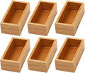 YBM Home Bamboo Drawer Organizer Storage Box for Kitchen Drawer, Junk Drawer, Office, Bedroom, Children Room, Craft, Sewing, and Bathroom, 6 Pack 3x6x2 inch