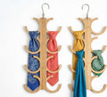 Scarf Hanger Holder Organizer Tank Top Hanger 8 Hook Space Saving Closet Accessory for Closet, Dorm & Home,Scarfs,Ties,Belts (2, Semi-Circular Open Hanger)