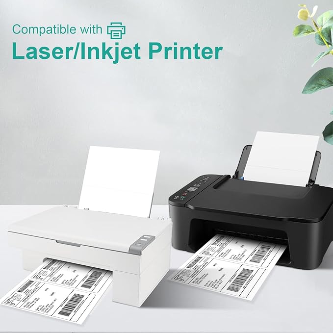 MFLABEL Half Sheet Shipping Label 8.5 x 11 Inches Packaging Label, Address Labels for Laser & Inkjet Printers, 3200 Count(1600 Sheets)