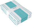 Stripe Kitchen Towels Mordern Design Centreband Dish Towels Boho Stripe Absorbent Festive Gift Set of 3 Pantry Reusable Kitchen Dish Towel|Easter Spring Decor 18x28 Inch Teal Blue