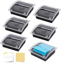 6 Pcs Pop Up Sticky Note Dispenser Sticky Note Holder Pop Up Note Dispenser Transparent Top for 3 x 3 Inch Sticky Notes School Office Home Store Black Base Clear Top