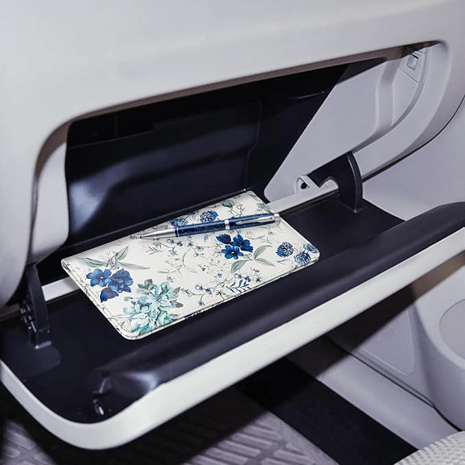 CoBak Car Registration and Insurance Holder | Vehicle Glove Box Organizer, Auto Truck Compartment Document Case with Magnetic Closure for Insurance & Driver License