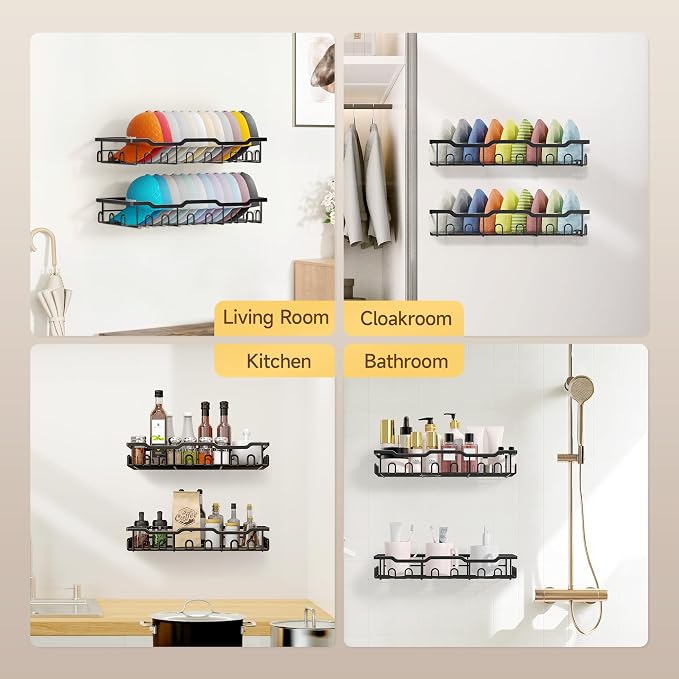 Nicetree Hat Racks for Base ball Caps Wall - Metal Hat Organizer for 48 Baseball Caps Holder, 2 Pack Baseball Hat Storage Organizer for Closet, Bedroom, Living Room