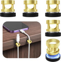 Maveek Magnetic Cord Clips 6 Pack, Wire Organizer Metal Cable Clips Adhesive Cable Management For USB Charging Cords, Desk Office Car Dash Cam Nightstand (Premium Gold Edition)