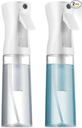 SUPER+ 2 Pack Continuous Spray Bottles - Ultra Fine Mist Sprayer | Water Spray Bottle For Hair Mister Spray Bottle | Hair Spray Bottles For Hairstyling, Cleaning, Salons - 2pk 6.8 OZ / 200 ML