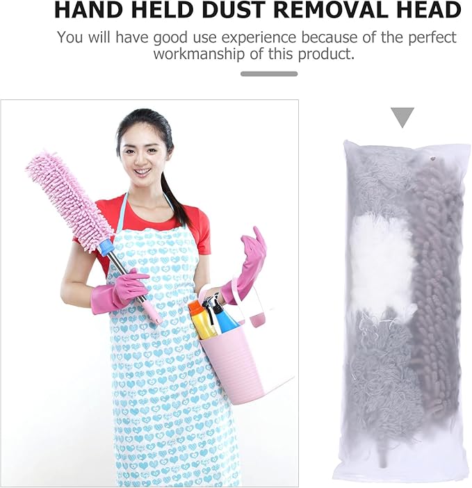 Dual-Head Microfiber Chenille Duster Set 4pcs with Telescopic Handle for Home Cleaning Ceiling Fan Dusting and Household Dust Sweeper