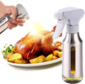 Oil Sprayer for Cooking,Stainless Steel Olive Oil Mister for Air Fryer Frosted Oil Dispenser Bottles Fat Reduction Glass Oil Spray Pot 6.35oz(180ml) Capacity