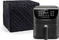 Covermates Keepsakes Air Fryer Cover – Quilted Deep Fryer Appliance Protector for Kitchen Counter Storage – Dust & Stain Resistant – Washable Slip-On Design, Black