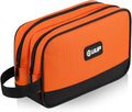 10" Small Tool Bag, Divider Zipper Pouch Tool Box Organizer | Waterproof, Heavy-duty Oxford, Smooth Zipper, Handle, Storage Case for Car Work Tool. Electrician Gift,Orange