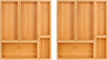 bamboo drawer organizer Set,expandable drawer dividers,wooden storage organizers,drawer organizers for kitchen, bathroom,flatware,Tea Bag Organizer (2 X 5PCS Natural)