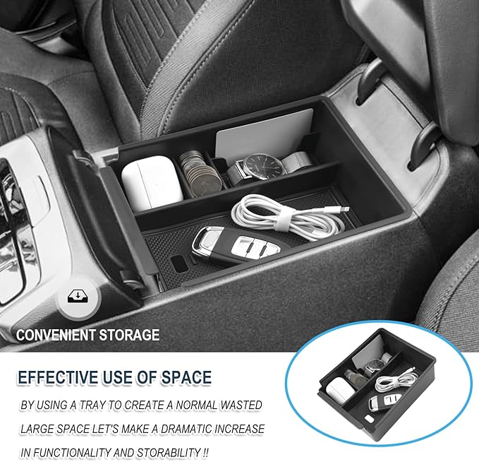 2025 2026 Tucson Center Console Organizer for 2026 Hyundai Tucson Accessories Armrest Console Box Compatible with 2022-2025 2026 Hyundai Tucson With Automatic Transmission(Not for Limited/Hybrid)