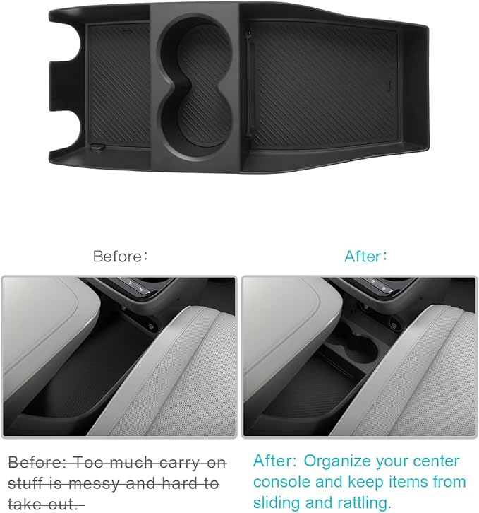 CDEFG for 2025 2026 Hyundai Ioniq 5 Center Console Organizer, for 2025 2026 Hyundai Ioniq 5 Accessories Lower Console Tray 2025 2026 Ioniq 5 Floor Console Storage Box(Not for Ioniq 5 N)