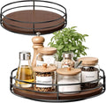 Optish 2 Pack 9" 10" Lazy Susan Turntable Organizer for Cabinet, Wooden Lazy Susan for Kitchen, Countertop, Pantry, Spice Organizer, Bathroom, Vanity, Table Decor