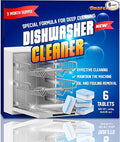 Dishwasher Cleaner and Deodorizer Tablet - 6 Tablets Deep Cleaning Descaler for Dishwasher Machine - Remove Limescale
