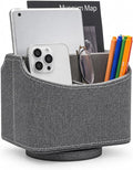 UnionBasic Rotating Desk Organizer, 360 Desk Spinning Caddy, Desktop TV Guide/Mail/Media/Remote Controller Holder Organizer, Barry Grey