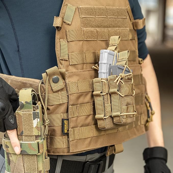 EXCELLENT ELITE SPANKER Open Top M4 M14 M16 AR15 Mag Pouch and Single Pistol Mag Pouch Flashlight Holder Magazine