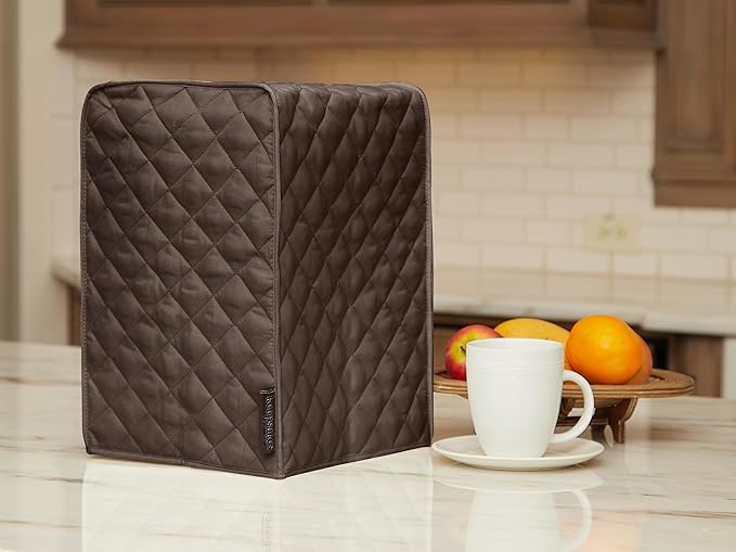 Covermates Keepsakes Blender Cover – Quilted Appliance Protector for Food Processors – Dust & Stain Resistant, Washable Slip‑On Design for Countertop Storage, Bronze