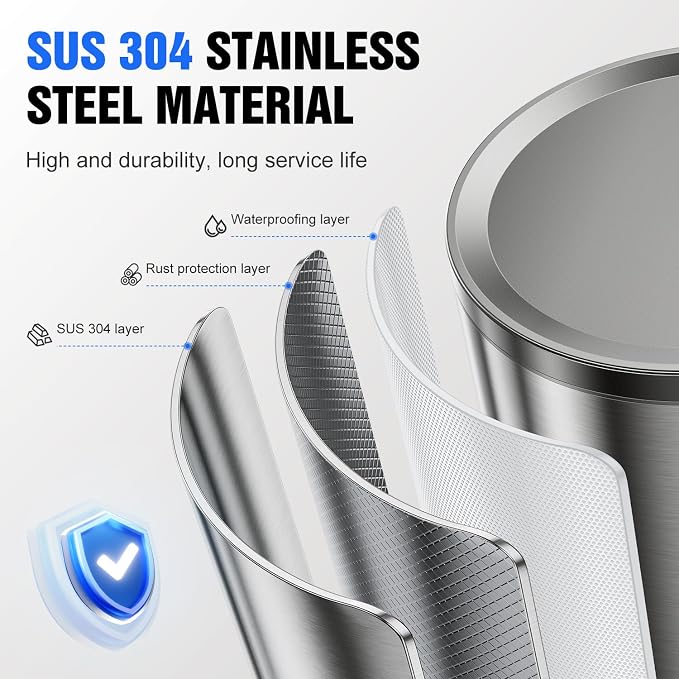 Fantictas Automatic Soap Dispenser Touchless, Stainless Steel 11.5 oz Liquid Hand Soap Dispenser, USB-C Rechargeable Sensor Pump with 3 Adjustable Levels for Kitchen & Bathroom