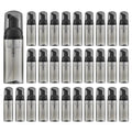 Travel Foam Pump Bottle - 2oz Empty Foaming Soap Dispenser for Lash Shampoo - Plastic Small Mousse Container Mini Travel Size - Refillable Eyelash Wash Cleanser Foamer 60ml Black Transparent