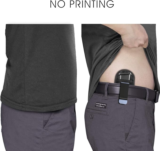 2 Pack Universal Magazine IWB Pouch Concealed Carry 9mm .40 .45 .380 .357, Mag Holster for S&W M&P Sig Sauer Ruger Glock, Handgun Ammo Gun Ammunition Holsters
