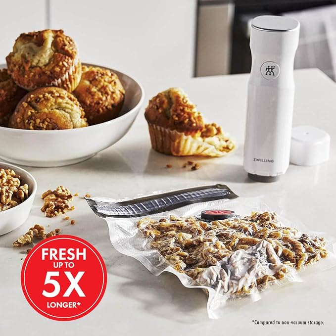 ZWILLING Fresh & Save 10-pc Vacuum Sealer Bags, Sous Vide Bags, Meal Prep - Assorted Sizes | Reusable, Airtight Bags for Sous Vide, Marinating & Meal Prep. Freezer & Microwave safe.