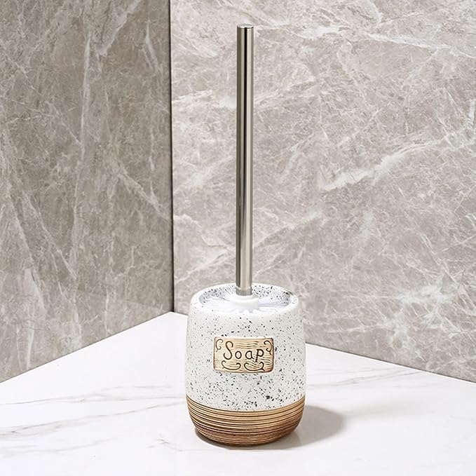 Toilet Bowl Brush and Holder Toilet Brushes with 304 Stainless Steel Handle for Bathroom Toilet Cleaner Brush, No Dead Angle Home Cleaning Utensils Bathroom Accessories (Color : A) (B)