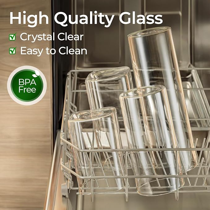 ComSaf Glass Storage Containers With Lids 0.6 Qt, 6 Pack Small Glass Jars | Small Glass Containers, Spice Jar 20oz, Snack Station Organization, Coffee Bar Organization, Size For Subpackage, BPA Free