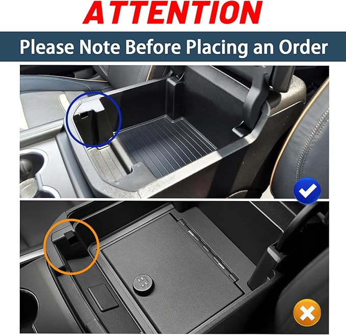 Ruiya 2026 GMC Yukon Denali Center Console Organizer Compatible with 2021-2026 Chevy Tahoe/Suburban(Premier/High Country) & Yukon/Yukon XL(Denali/Denali Ultimate)(Only Fit for Power Sliding Console)
