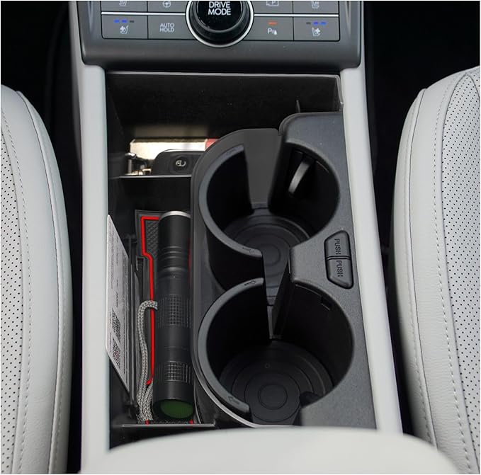 SXCY Fit for 2024 2025 2026 Hyundai Kona Center Console Organizer for 2024-2026 Hyundai Kona SEL Conv./ N-line Limited Accessories Console Organizer Tray 2024+ Kona Cupholder Console Organizer Red