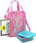 Arctic Zone Urban Lunch Box Combo for Kids with Gel Ice Pack and Sandwich Container, Insulated Bag for Travel Lunch with Adjustable Strap, Tutti Frutti