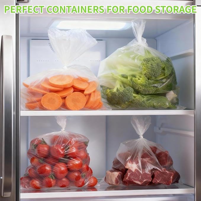 Food Storage Bags, 10" X 14" Plastic Produce Bag, Clear Plastic Bag for Food, Fruit, Meat, Vegetable, Refrigerator Storage, Kitchen, 800 Bags/Roll (2 Rolls)